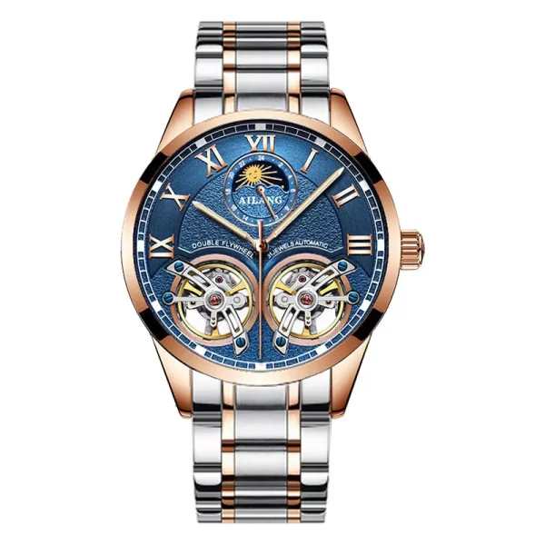 AILANG Original Design Double Flywheel Automatic Mechanical Watch | Fashion Business Luxury | Moon Phase, Luminous, Water Resistant - Image 10