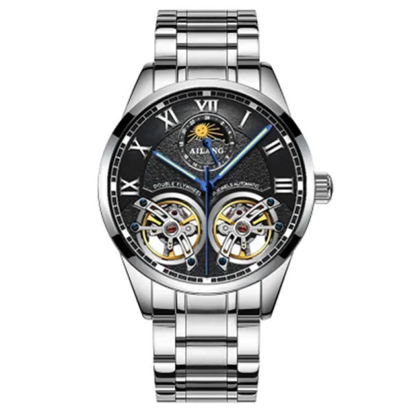 AILANG Original Design Double Flywheel Automatic Mechanical Watch | Fashion Business Luxury | Moon Phase, Luminous, Water Resistant - Image 11