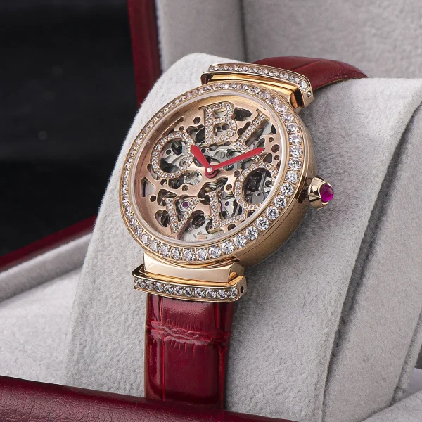 Reef Tiger Rose Gold Automatic Watch | Luxury Skeleton Wrist Watch | Sapphire Crystal, Water Resistant