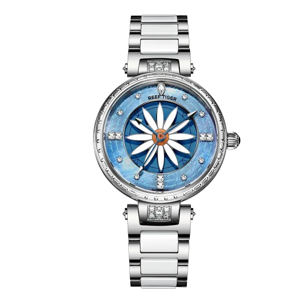 Reef Tiger Lily Diamonds Stainless Steel Watch | Luxury Automatic Timepiece RGA1599 - Image 3