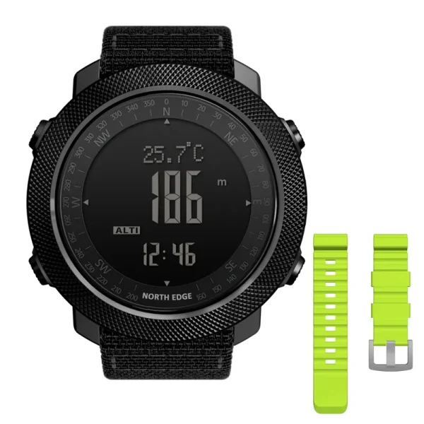 NORTH EDGE APACHE 3 Sport Digital Watch | Military Army Style | Altimeter, Barometer, Compass, Waterproof 50m - Image 16