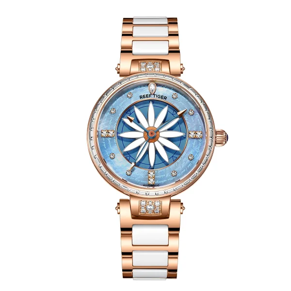 Reef Tiger Lily Diamonds Stainless Steel Watch | Luxury Automatic Timepiece RGA1599 - Image 4