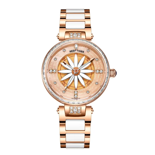 Reef Tiger Lily Diamonds Stainless Steel Watch | Luxury Automatic Timepiece RGA1599 - Image 2