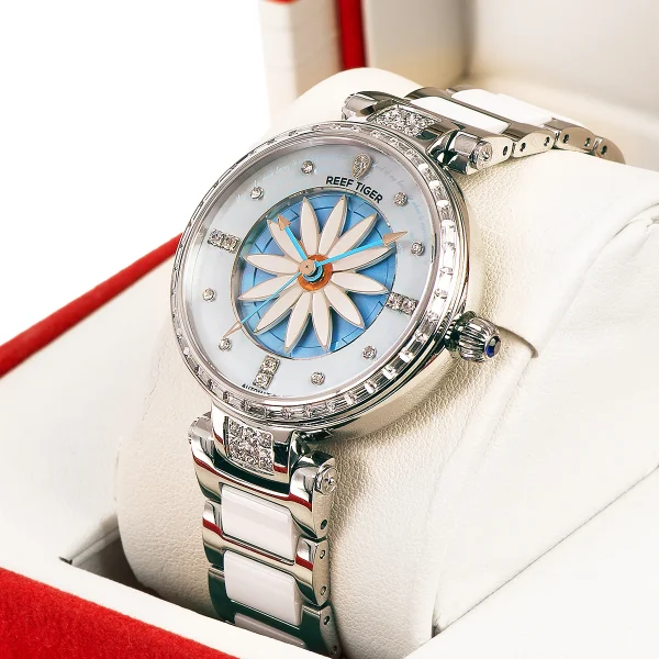 Reef Tiger Lily Diamonds Stainless Steel Watch | Luxury Automatic Timepiece RGA1599