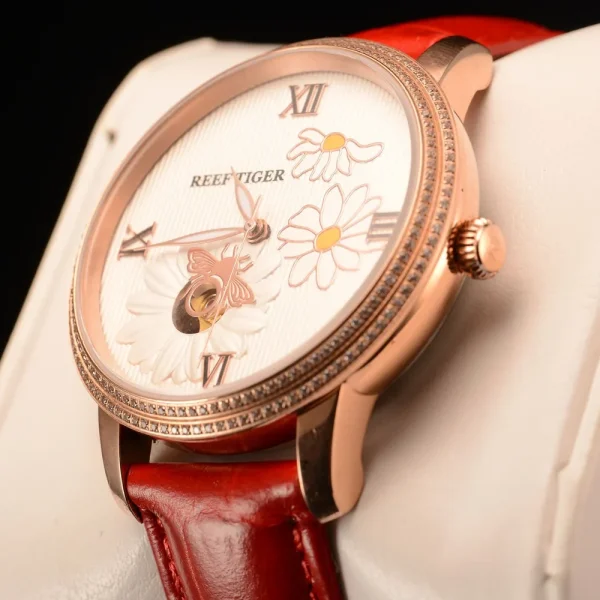 Reef Tiger Love Bee Luxury Women's Rose Gold Automatic Fashion Watch RGA1585 - Image 3