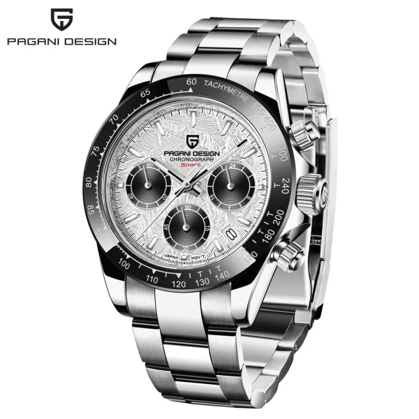 PAGANI DESIGN Men's Quartz Business Watch | Luxury Chronograph | Stainless Steel - Image 3