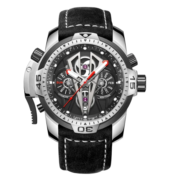 Reef Tiger/RT All Black Luxury Waterproof Chronograph Watch RGA3591-BBBB - Image 4