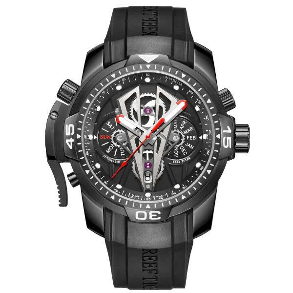 Reef Tiger/RT All Black Luxury Waterproof Chronograph Watch RGA3591-BBBB - Image 3