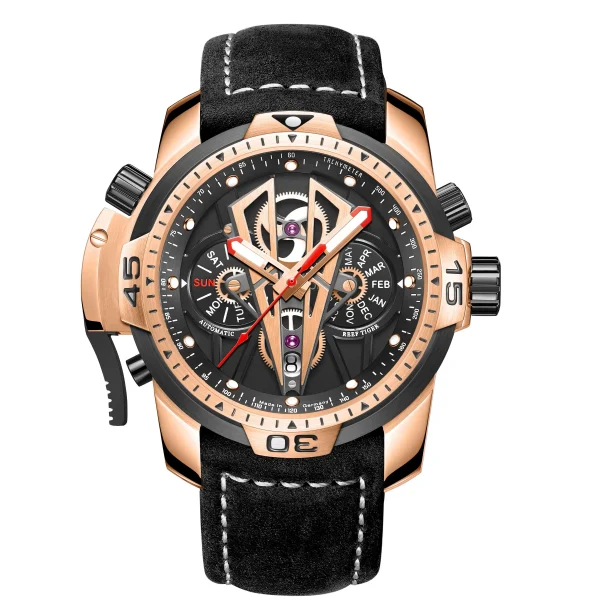 Reef Tiger/RT All Black Luxury Waterproof Chronograph Watch RGA3591-BBBB - Image 9