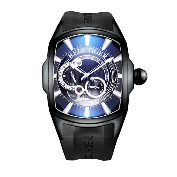 Reef Tiger/RT Tank III Sports Men's Automatic All Black Rubber Strap Waterproof Watch RGA3069S-BWB - Image 13