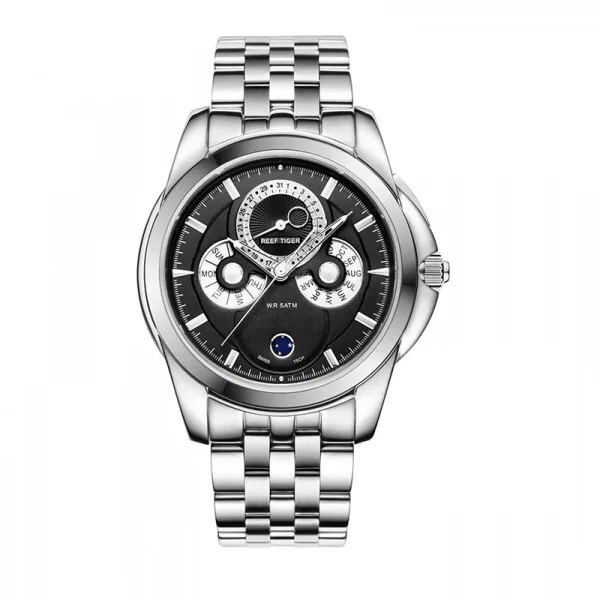 Reef Tiger/RT Grand Reef Men's Business Watch | Date Calendar Moon Phase - RGA830-YBY - Image 2