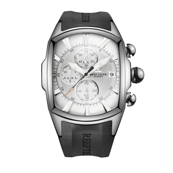 Reef Tiger/RT Tank Big Sport Watch | Men's All Black Chronograph | Date Waterproof RGA3069-T - Image 8