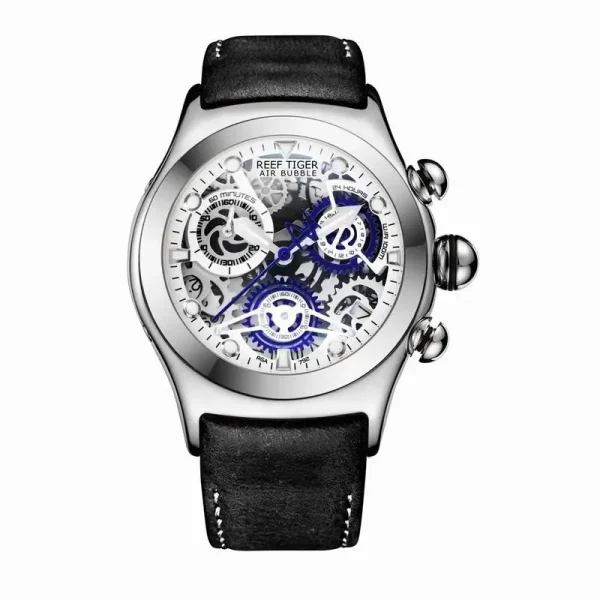 Reef Tiger/RT Aurora Big Bang Men's Sport Watch | Chronograph, Skeleton Dial, Date, Steel - RGA792-YB - Image 11