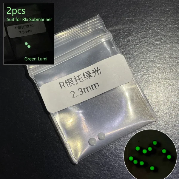 Standard Luminous Pip Dots for Ceramic Bezel Inserts 12 O’Clock Green/Blue Luminous Light Fit for SUB MOD Accessories