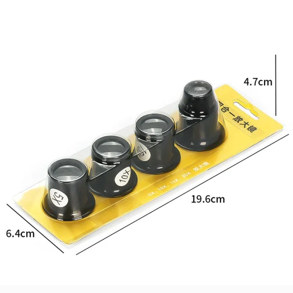 DQG 4-Piece Eye Loupe Magnifiers Set: Precision Watch Repair Tool Kit - Image 2